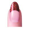 Nagel met No Blend Red Glitter Tip van Dashing Diva