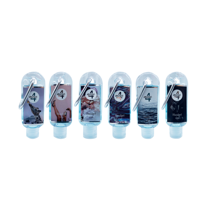 De 4 Mose Handgel 25ml Mix (6 stuks) is een handige set mini handgels