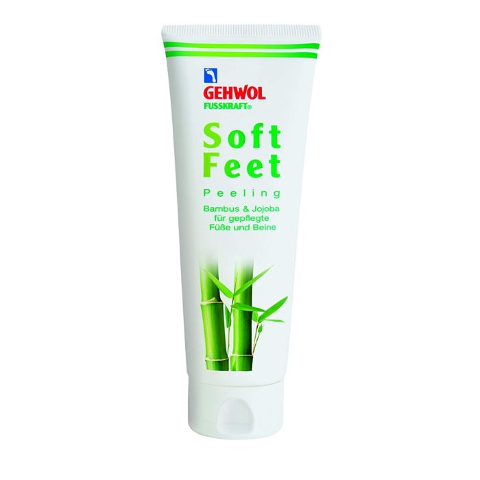 Gehwol Soft Feet Peeling 500ml gebruikt tijdens pedicurebehandeling