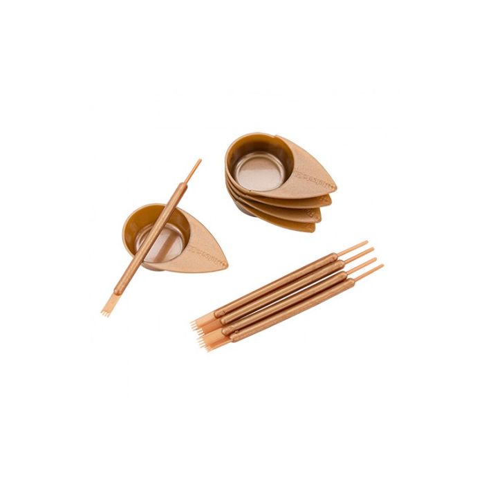 RefectoCil Application Set Mini GOLD luxe gouden applicatieset voor het professioneel mengen en aanbrengen van wenkbrauw- en wimperverf, tijdelijk verkrijgbaar met 20 procent korting.