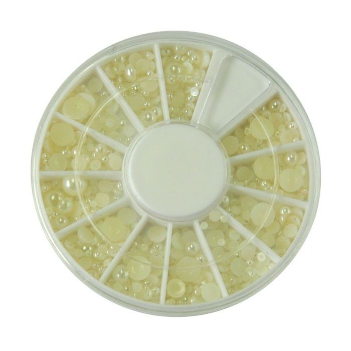 Bell'ure witte parel nail art steentjes voor elegante manicure en bruidsnagels