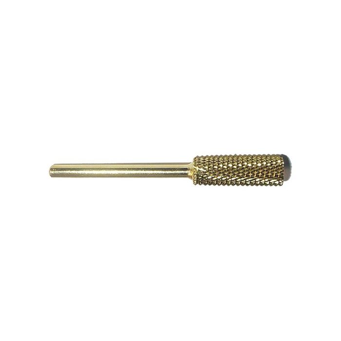 bellure carbide cross cut barrel bit gold voor gel biab acryl manicure pedicure