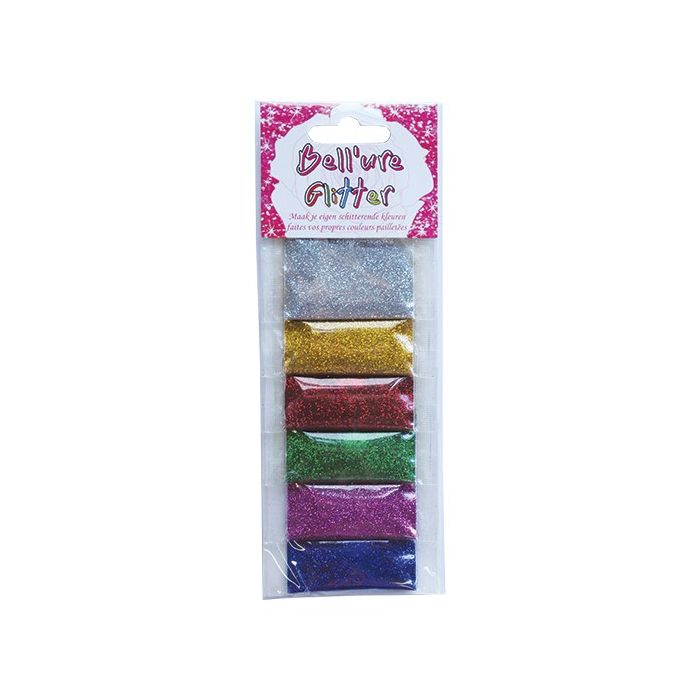 Bell’Ure Glitter Palette – Classic Colors (6 zakjes)