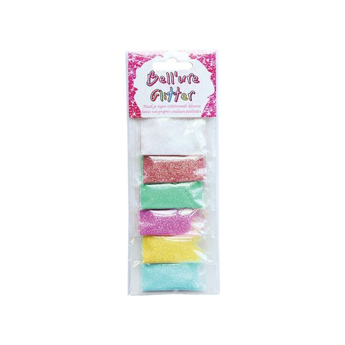 Bell’Ure Glitter Palette – Soft Pastels (6 zakjes)