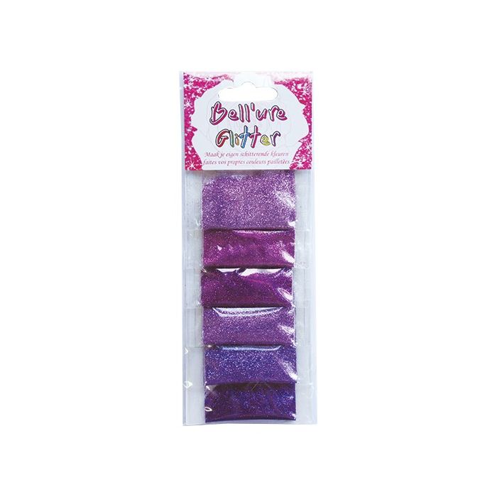 Bell’Ure Glitter Palette – Purple Gradient (6 st)