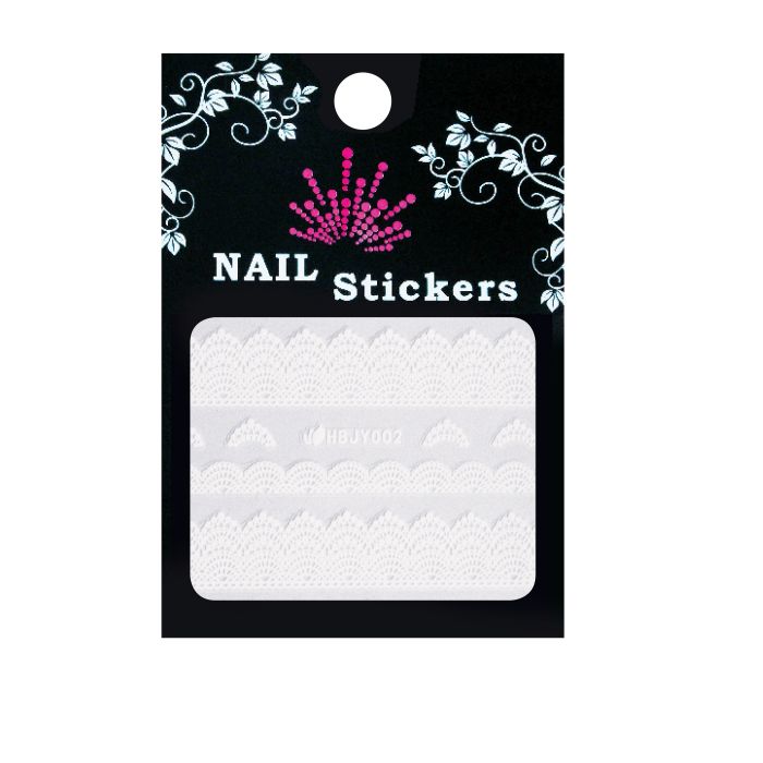 Bell'ure Nail Sticker Witte kant