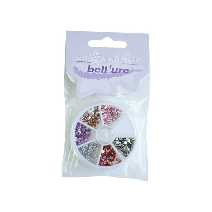 Bell'ure Nail Art Carrousel Rhinestones Square