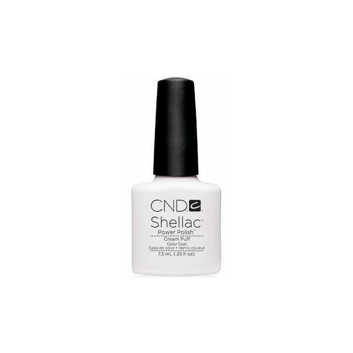 CND Shellac Cream Puff 7.3ml een witte dekkende gellak
