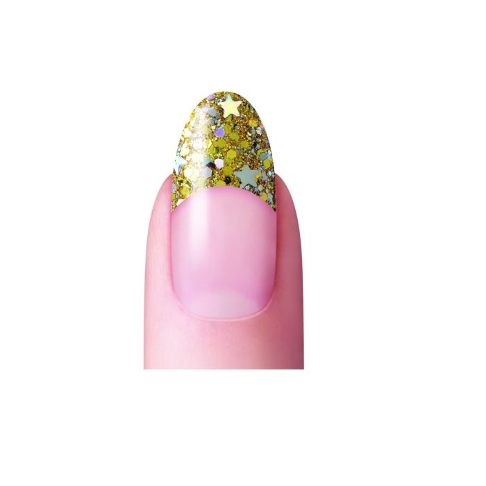 Dashing Diva No Blend Gold Glitter Tip