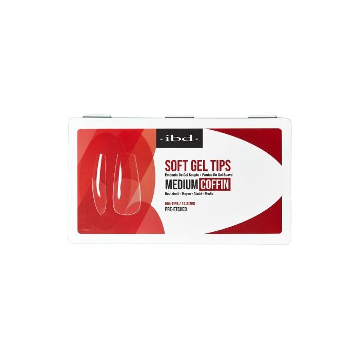 IBD Soft Gel Tips Medium Coffin 
