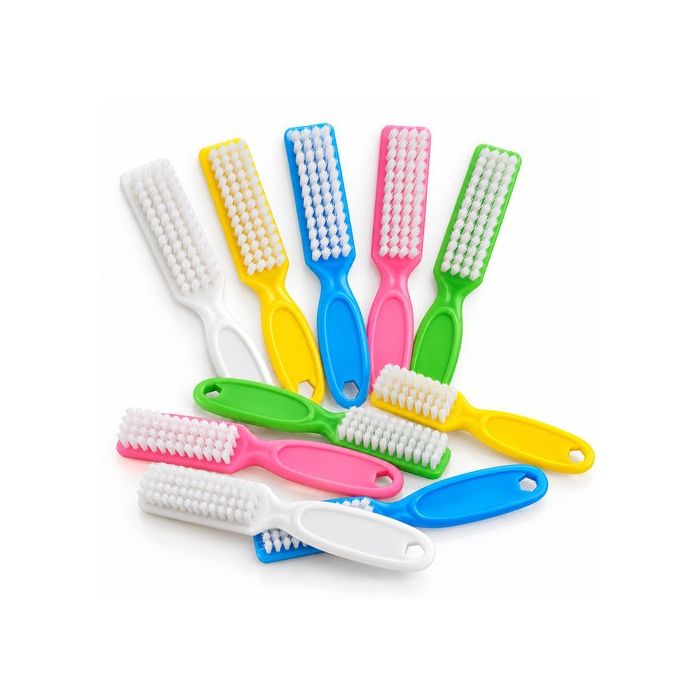 Bell'ure manicureborstels set van 10 stuks in wit, geel, blauw, roze en groen voor manicure en nagelverzorging