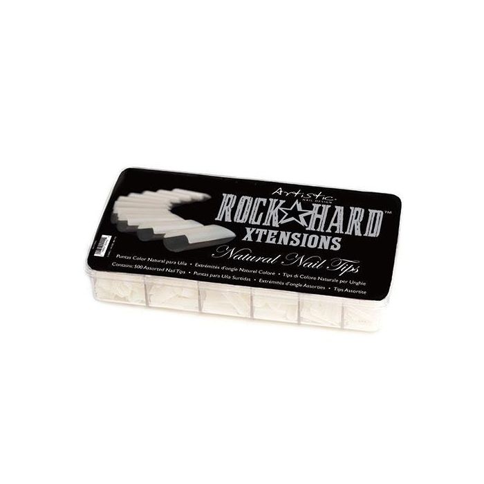 Artistic Rock Hard Nail Xtensions Natural pack 500 professionele nageltips voor acryl en gel verlengingen