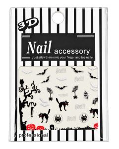 Halloween Nagelstickers &ndash; Zwarte Katten, Vleermuizen, Spinnen