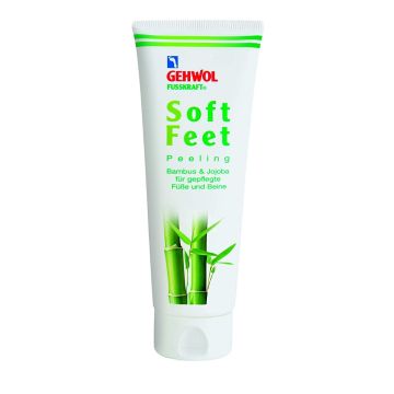 Gehwol Soft Feet Peeling 500ml gebruikt tijdens pedicurebehandeling