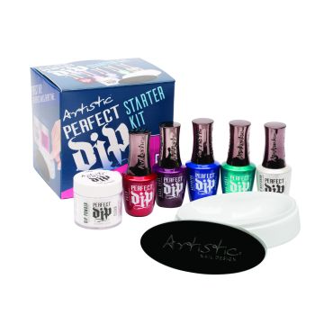 Artistic Perfertistic Perfect Dip Powder Starters Kit: complete set om dip nails te starten. Inclusief essentiële liquids en poeders voor sterke, duurzame dip manicurect Dip Powder Starters Kit