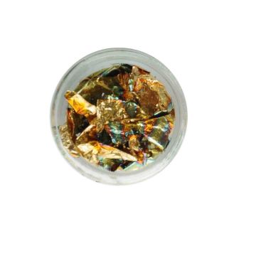 Aurora nail art flakes multicolor metallic folie nail art decoratie potje voor gelnagels gellak en acryl nagels