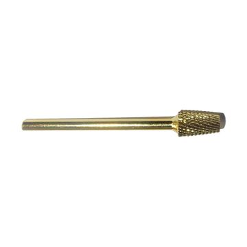 bellure carbide tapered barrel bit gold voor gel biab acryl manicure pedicure
