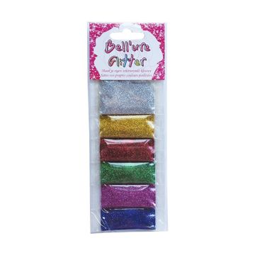 Bell’Ure Glitter Palette – Classic Colors (6 zakjes)