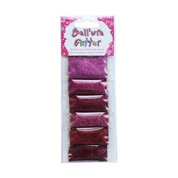 Bell’Ure Glitter Palette – Purple to Deep Red (6 zakjes)