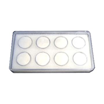 Nail art opbergbox met lege potjes voor steentjes glitterpoeder en folie