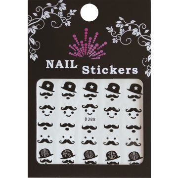 Bell'Ure Nail Stickers Moustache