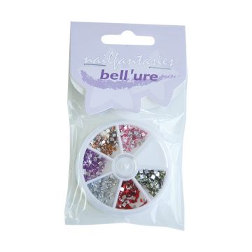 Bell'ure Nail Art Carrousel Rhinestones Square