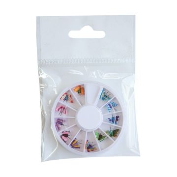 Bell’ure nail art vlinders decoratie wiel met kleurrijke 3D vlinder nail decorations voor gel en acryl nagels