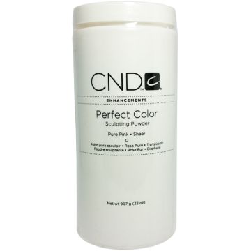 “CND Perfect Color Sculpting Powder Pure Pink Sheer 907g zacht transparant roze acrylpoeder voor natuurlijke overlay en versteviging”