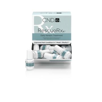 CND RescueRXx™ 40 x 3,7ml is een mini display met keratine nagelbehandeling voor herstel van beschadigde nagels