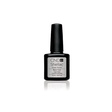 CND Shellac Base Coat 7,3 ml flesje naast CND Shellac kleuren op nagelstudio in België en Nederland