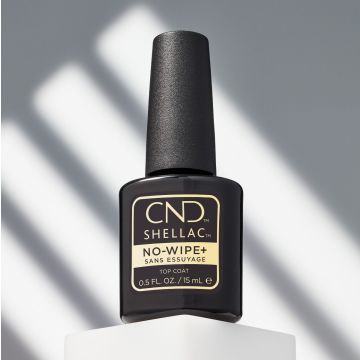 CND Shellac No-Wipe+ Top Coat 12,5 ml top coat zonder plaklaag bij Belgium Oro Nails in Wommelgem, Antwerpen, België