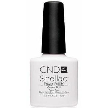 CND Shellac Cream Puff 7.3ml een witte dekkende gellak