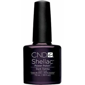 CND Shellac Dark Dahlia 7.3ml, een donkerpaarse gellak