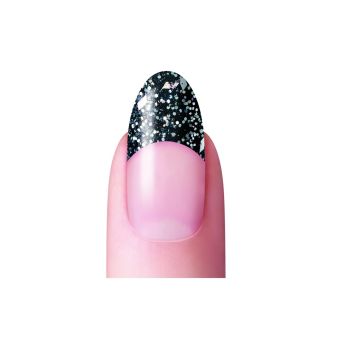 Dashing Diva No Blend Black Glitter Tip