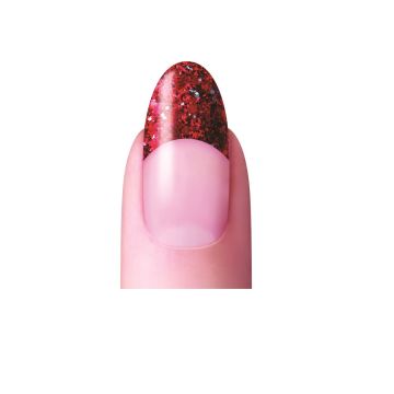 Dashing Diva No Blend Red Glitter Tip