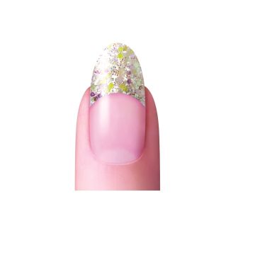 Dashing Diva No Blend White Glitter Tip