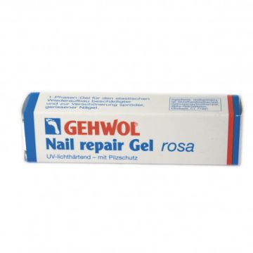 Roze GEHWOL nail repair gel 5ml voor gescheurde of afbrokkelende teennagels