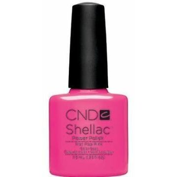 CND Shellac Hot Pop Pink 7,3 ml neonroze gellak met opvallende zomerse uitstraling, tijdelijk verkrijgbaar met 70 procent korting.