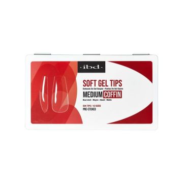 IBD Soft Gel Tips Medium Coffin 