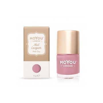 Pink Clay Stamping Nail Polish