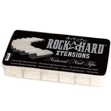 Artistic Rock Hard Nail Xtensions Natural pack 500 professionele nageltips voor acryl en gel verlengingen