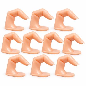 Bell'ure Oefenvinger Lang – 10 Stuks voor Nagelopleidingen en Nail Art