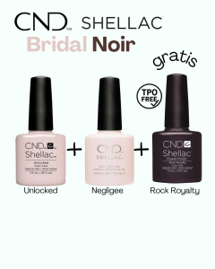 CND Shellac Bridal Noir 2+1 Unlocked + Negligee + Rock Royalty GRATIS