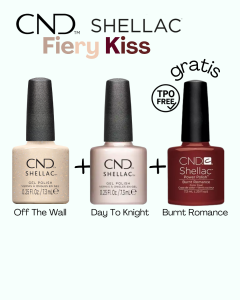 CND Shellac Fiery Kiss  Of The  Wall + Dat To Knight + Burnt Romance GRATIS