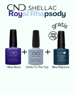 CND Shellac Royal Rhapsody 2+1 Blue Moon + Climb To The Top + Blue Rapture GRATIS
