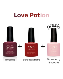 CND SHELLAC 2+1 GRATIS Bloodline , Bordeaux Babe GRATIS Strawberry Smoothie