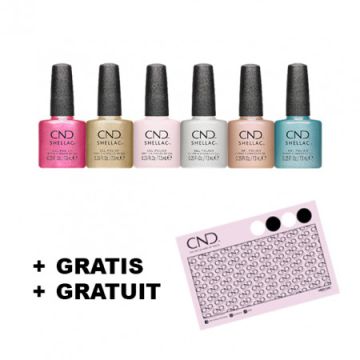 CND Shellac Quiet Luxery Collectie 5 kleuren + 1 GRATIS met GRATIS CND Silonen mat