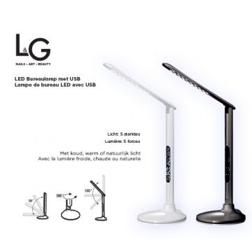 L&G Worklight LED Bureaulamp Zwart