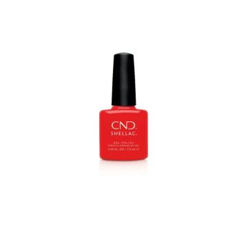 CND Shellac Poppy Fields 7,3 ml is een levendige rood-oranje poppy tint
