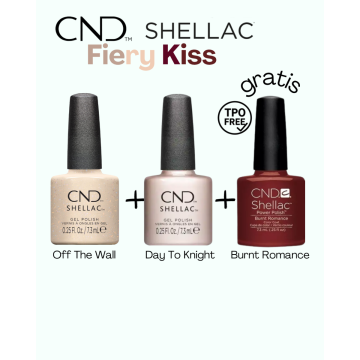 CND Shellac Fiery Kiss  Of The  Wall + Dat To Knight + Burnt Romance GRATIS